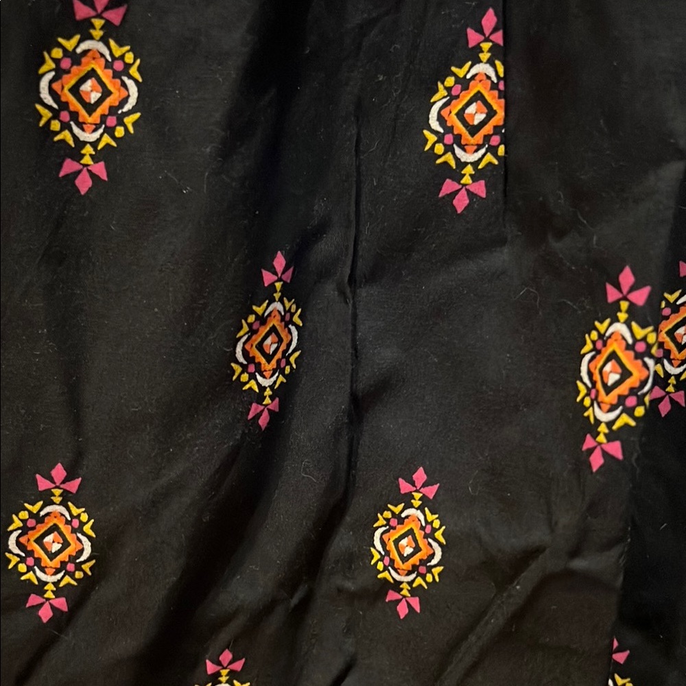 Old Navy Black and Pink Graphic Tunic Dress with Mandarin Collar - Picture 5 of 9